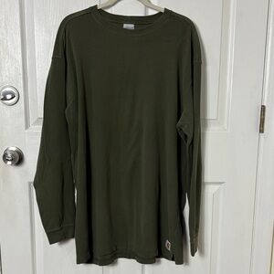 Carhartt Dark Green Long Sleeve Top Size XL 100% Cotton